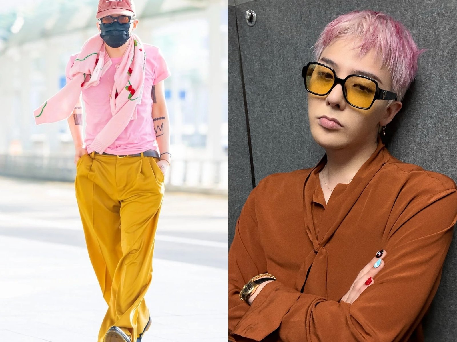 GD 權志龍機場大膽造型再掀話題！網友嘆：「是我不懂時尚！」