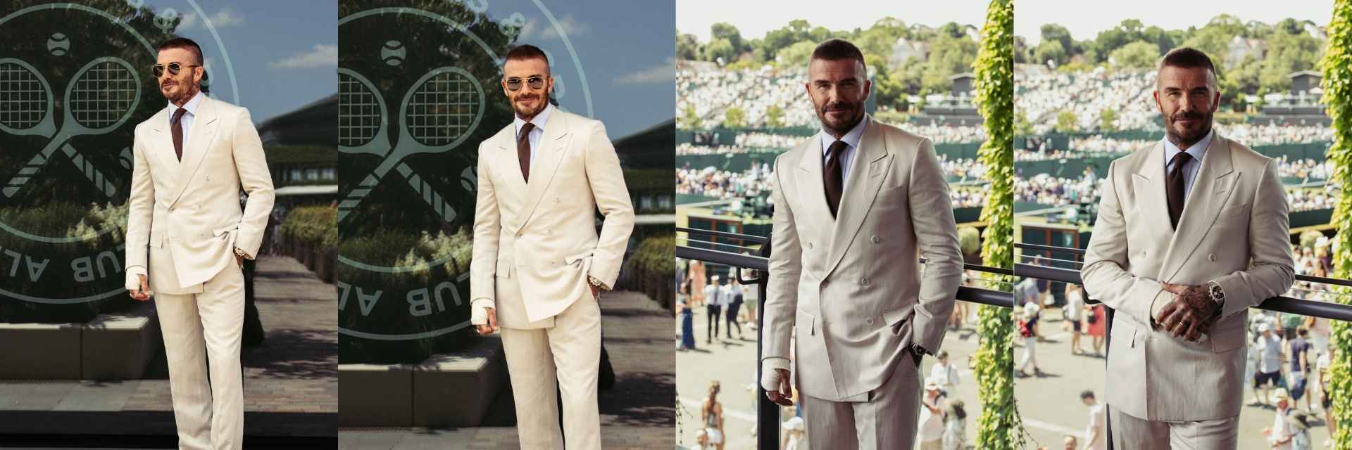 夏天怎麼穿？看貝克漢溫布頓現場演繹BECKHAM x BOSS西裝帥炸全場，夏日紳士風直接霸氣收割目光！