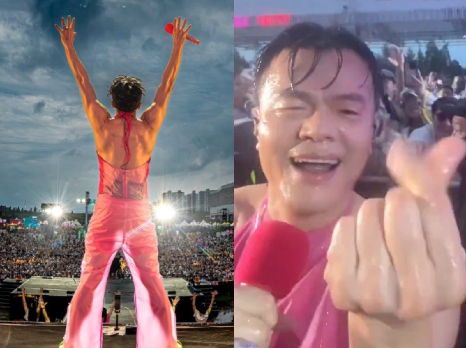 JYP 創辦人朴軫永 53 歲首度登上 WATERBOMB ，「粉色露背小背心」造型掀熱議！