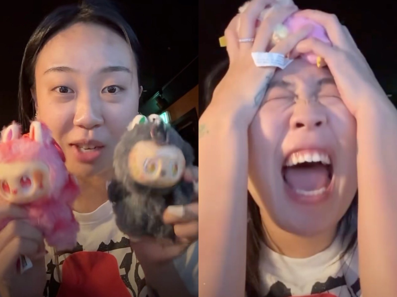 李泳知直播開箱 LABUBU 盲盒！驚覺買到「仿冒品」崩潰反應笑翻全網！