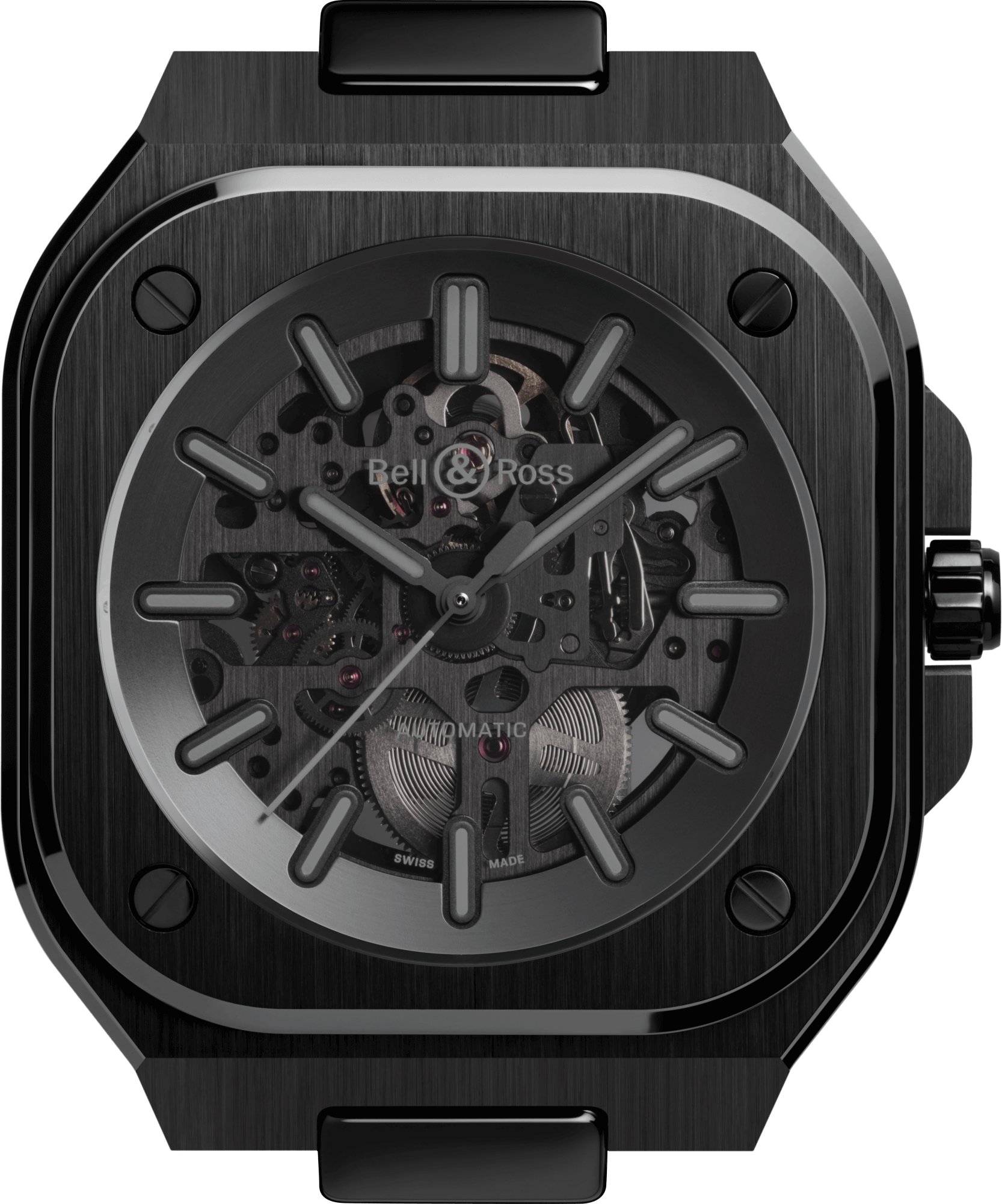 BELL & ROSS 全新 BR-05 Skeleton Phantom Ceramic 腕錶低調神秘,集尖端航天科技、當代藝術及現代主義設計靈感於一身