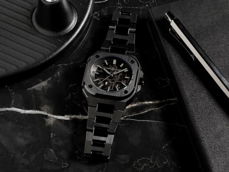 BELL & ROSS 全新 BR-05 Skeleton Phantom Ceramic 腕錶低調神秘，集尖端航天科技、當代藝術及現代主義設計靈感於一身