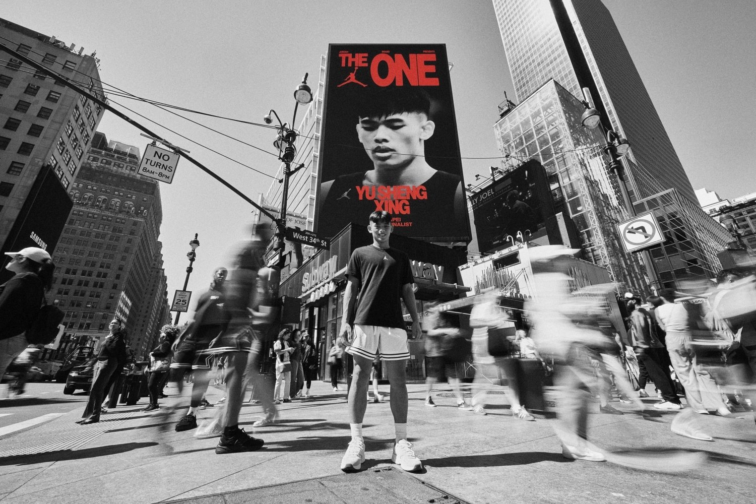 台灣好手幸宇勝 Jordan THE ONE 挺進全球四強！照片登上紐約市區寫下歷史！
