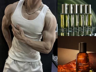 男性香水必收指南｜噴灑技巧、疊香秘訣與推薦香水清單：THREE 精油淡香水、Aesop 蒼穹之上引香水！