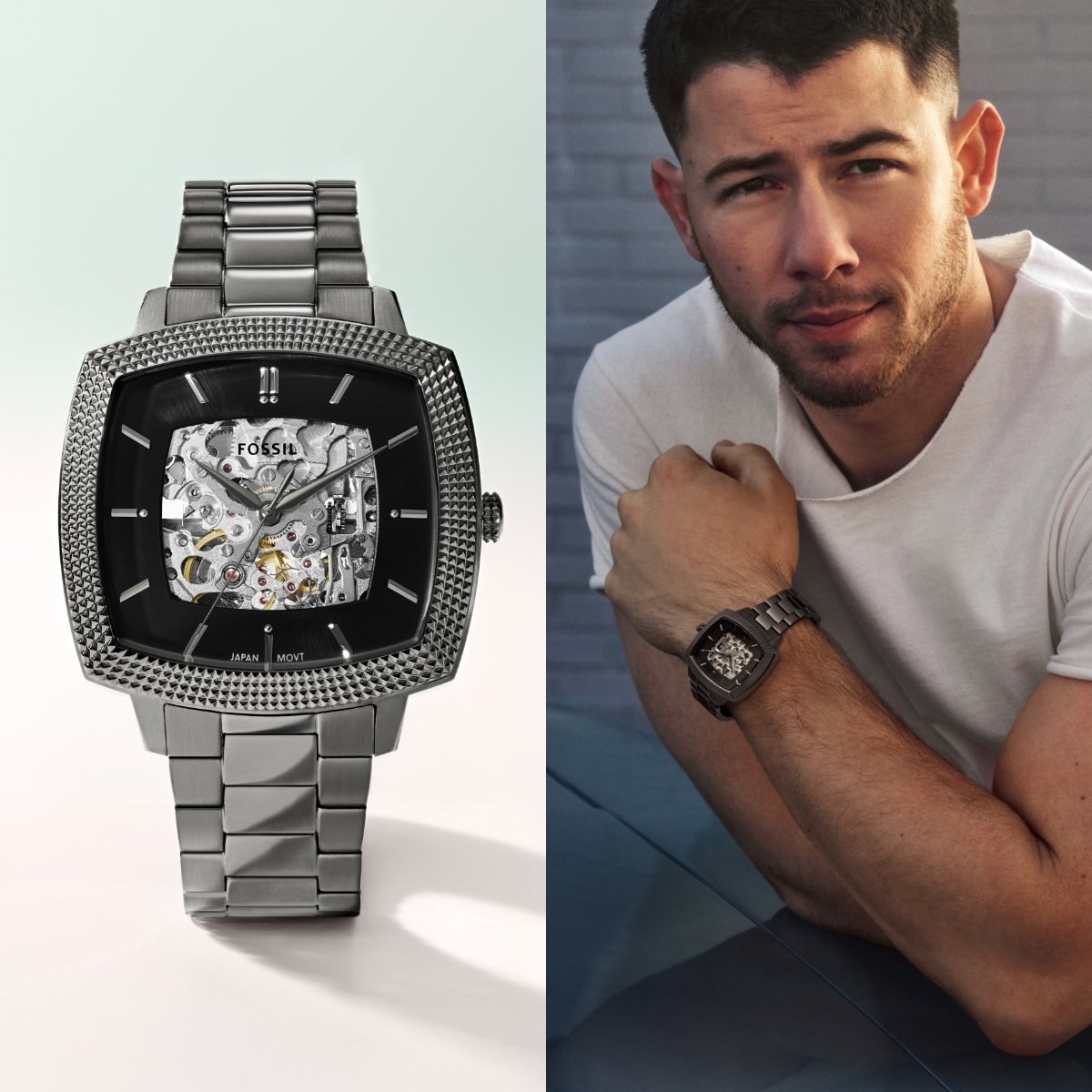 FOSSIL 與全球品牌大使 Nick Jonas 推出限量「Machine Luxe」系列