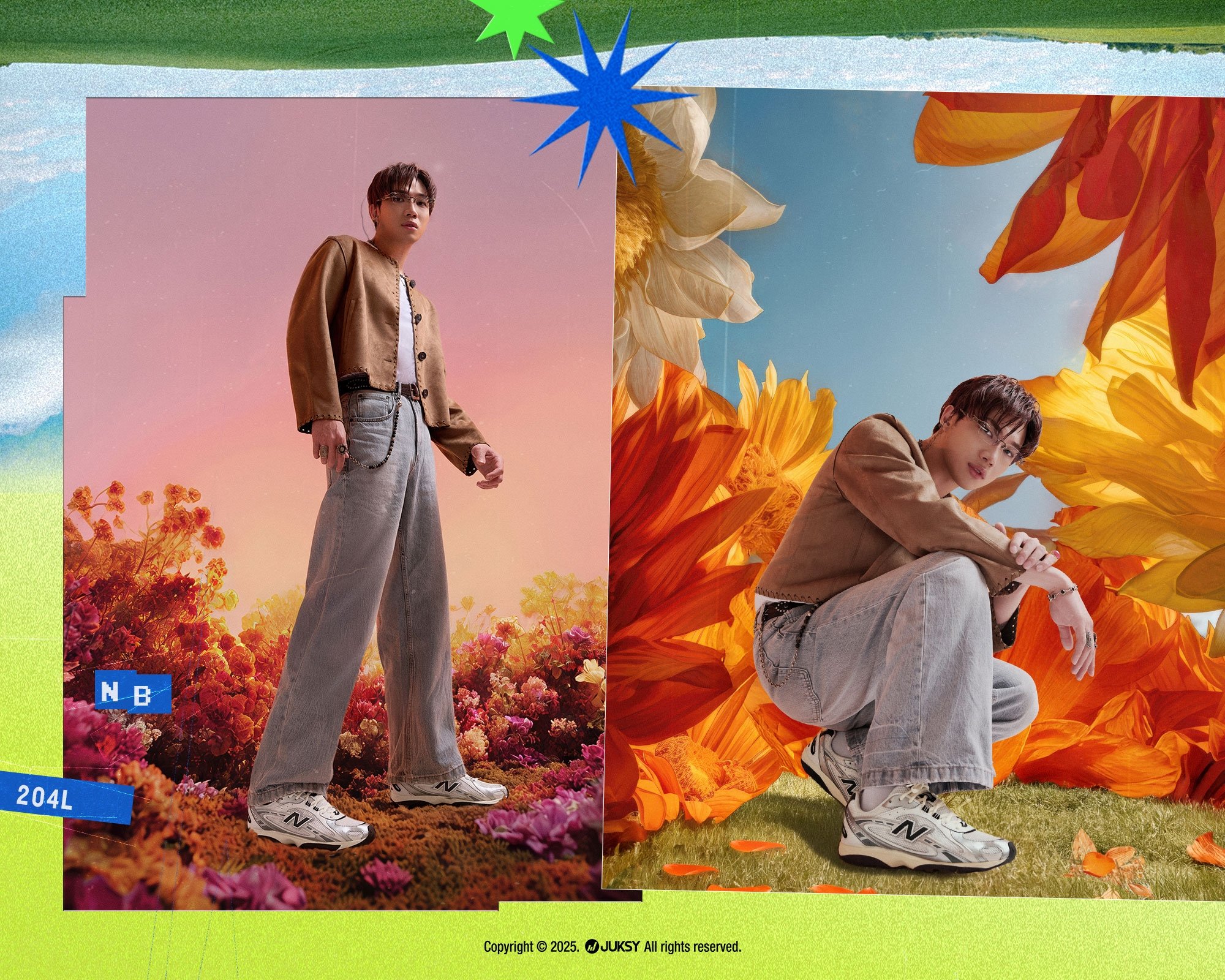 創作歌手 ØZI 詮釋 New Balance 精品薄底 204L × 街頭潮鞋 2010！「花」現大男孩的雙重樣貌，展現從音樂到穿搭的超細膩個性！