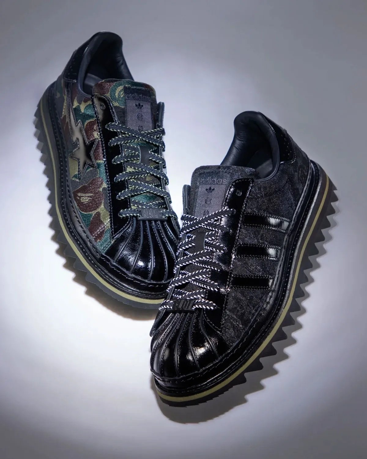BAPE x CLOT x adidas Superstar 全新三方夢幻聯名亮相!迷彩猿人注入根本帥度犯規!