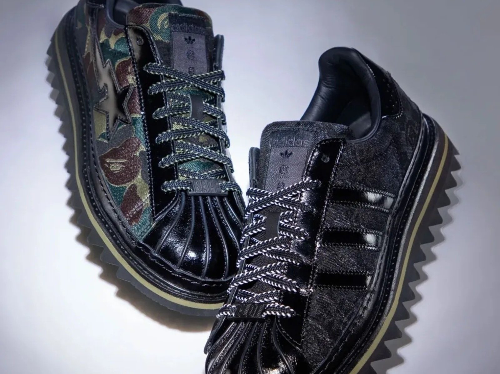 BAPE x CLOT x adidas Superstar 全新三方夢幻聯名亮相!迷彩猿人注入根本帥度犯規!