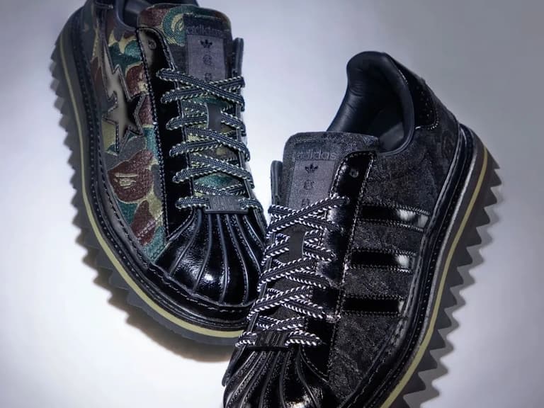 BAPE x CLOT x adidas Superstar 全新三方夢幻聯名亮相！迷彩猿人注入根本帥度犯規！