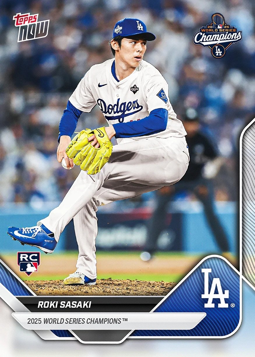 Topps 推出全球唯一「道奇日本三本柱」親簽球員卡！慶祝世界大賽二連霸價值非凡！