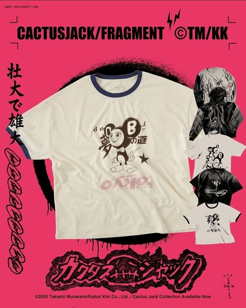 Travis Scott 再次引爆潮流圈！Cactus Jack x FRAGMENT x 村上隆三方聯名全系列正式登場！