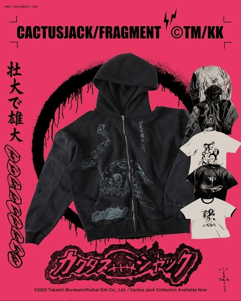 Travis Scott 再次引爆潮流圈！Cactus Jack x FRAGMENT x 村上隆三方聯名全系列正式登場！
