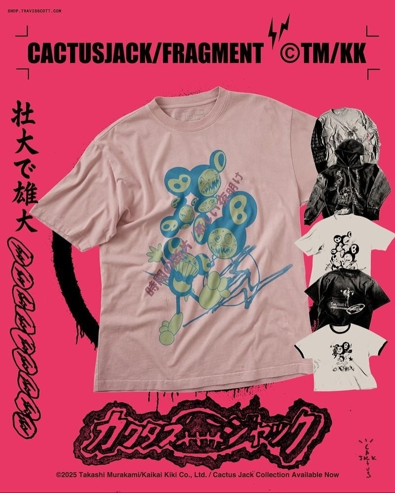 Travis Scott 再次引爆潮流圈！Cactus Jack x FRAGMENT x 村上隆三方聯名全系列正式登場！