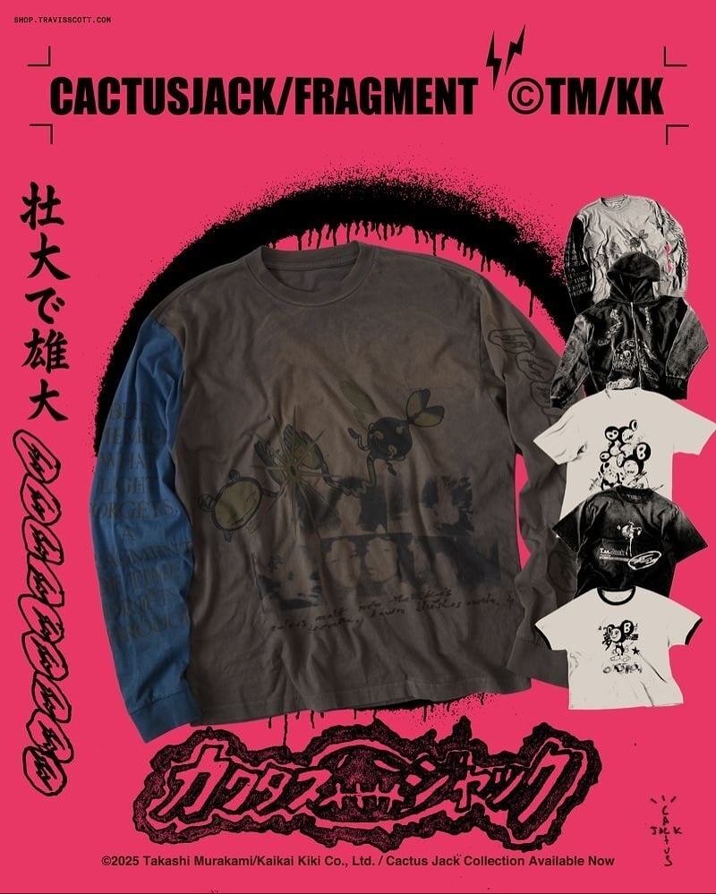 Travis Scott 再次引爆潮流圈！Cactus Jack x FRAGMENT x 村上隆三方聯名全系列正式登場！