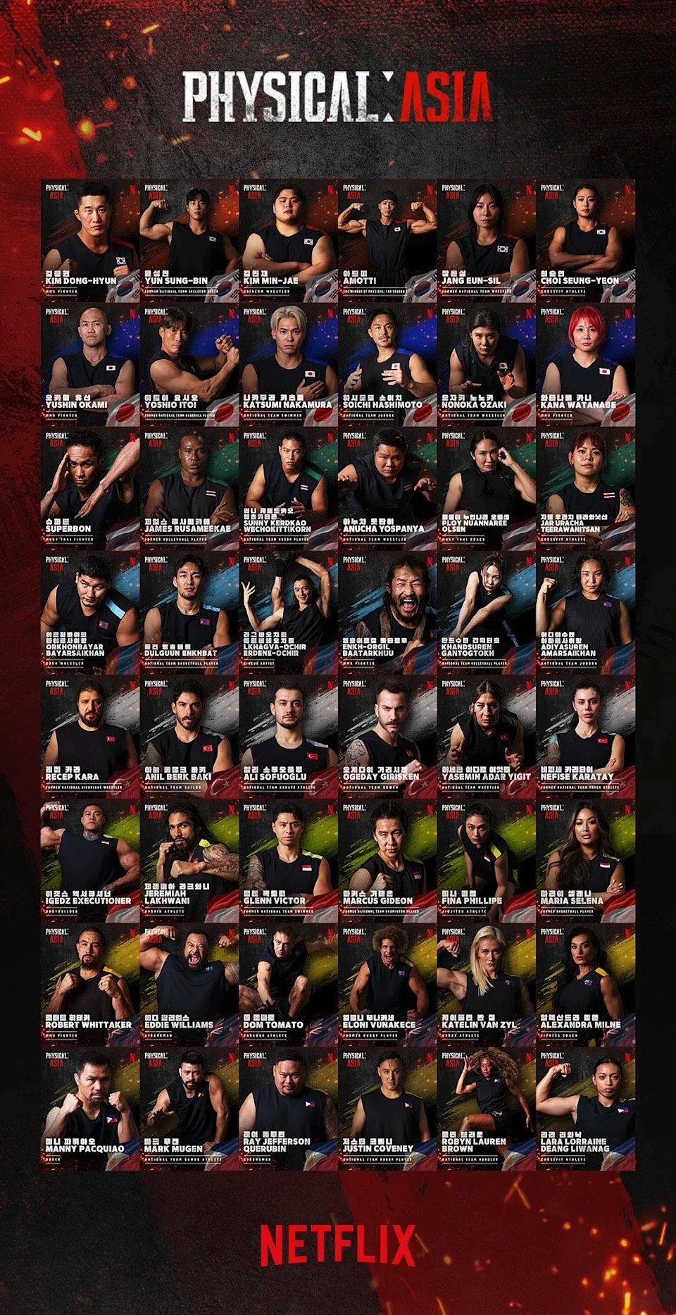 《體能之巔：亞洲大挑戰》線上看亮點！帕奎奧領軍出戰、亞洲八國猛士熱血登場⋯一次看！