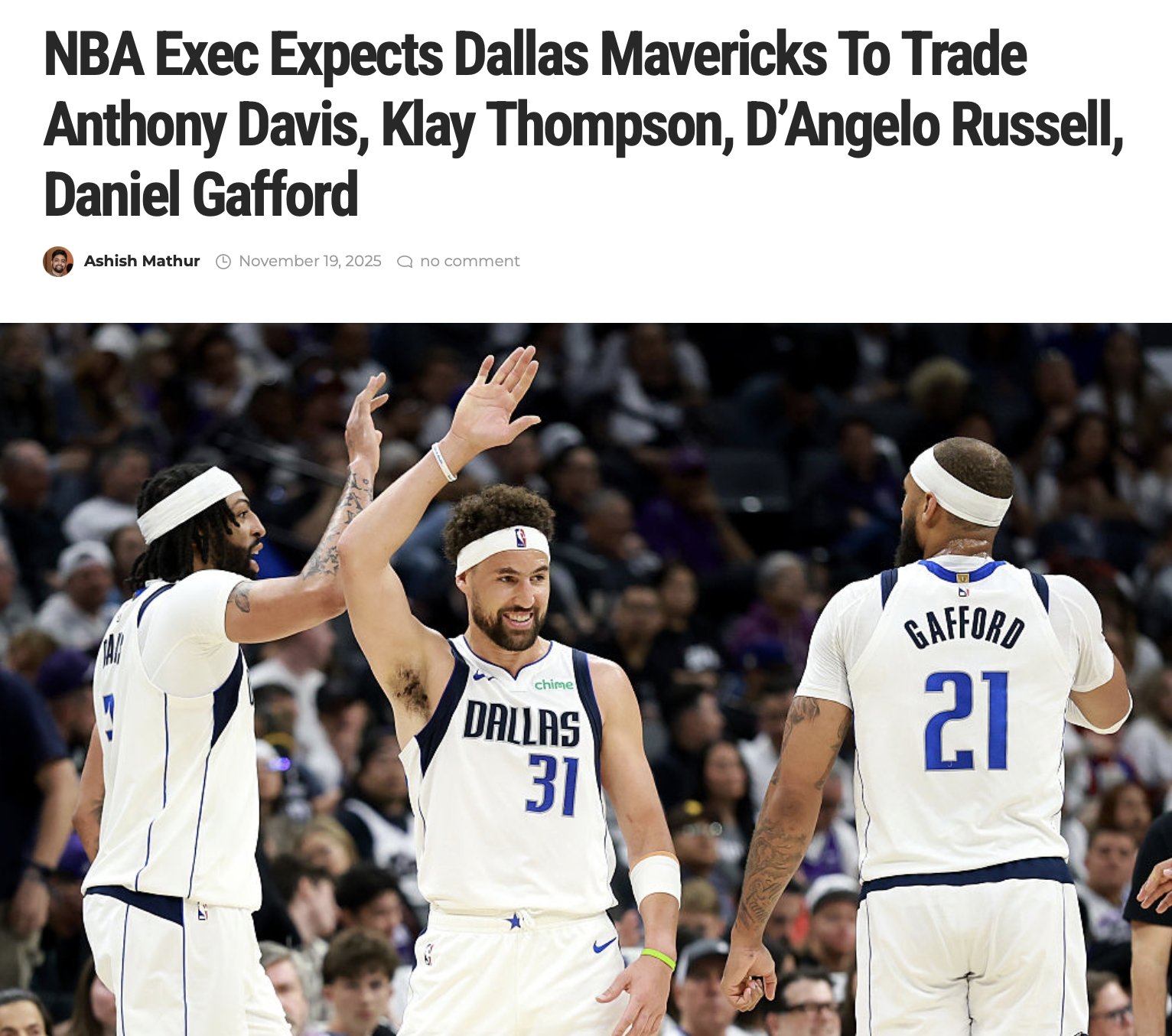 NBA／Klay Thompson 命中率崩至生涯新低！美媒曝：他自知獨行俠想把他交易掉！