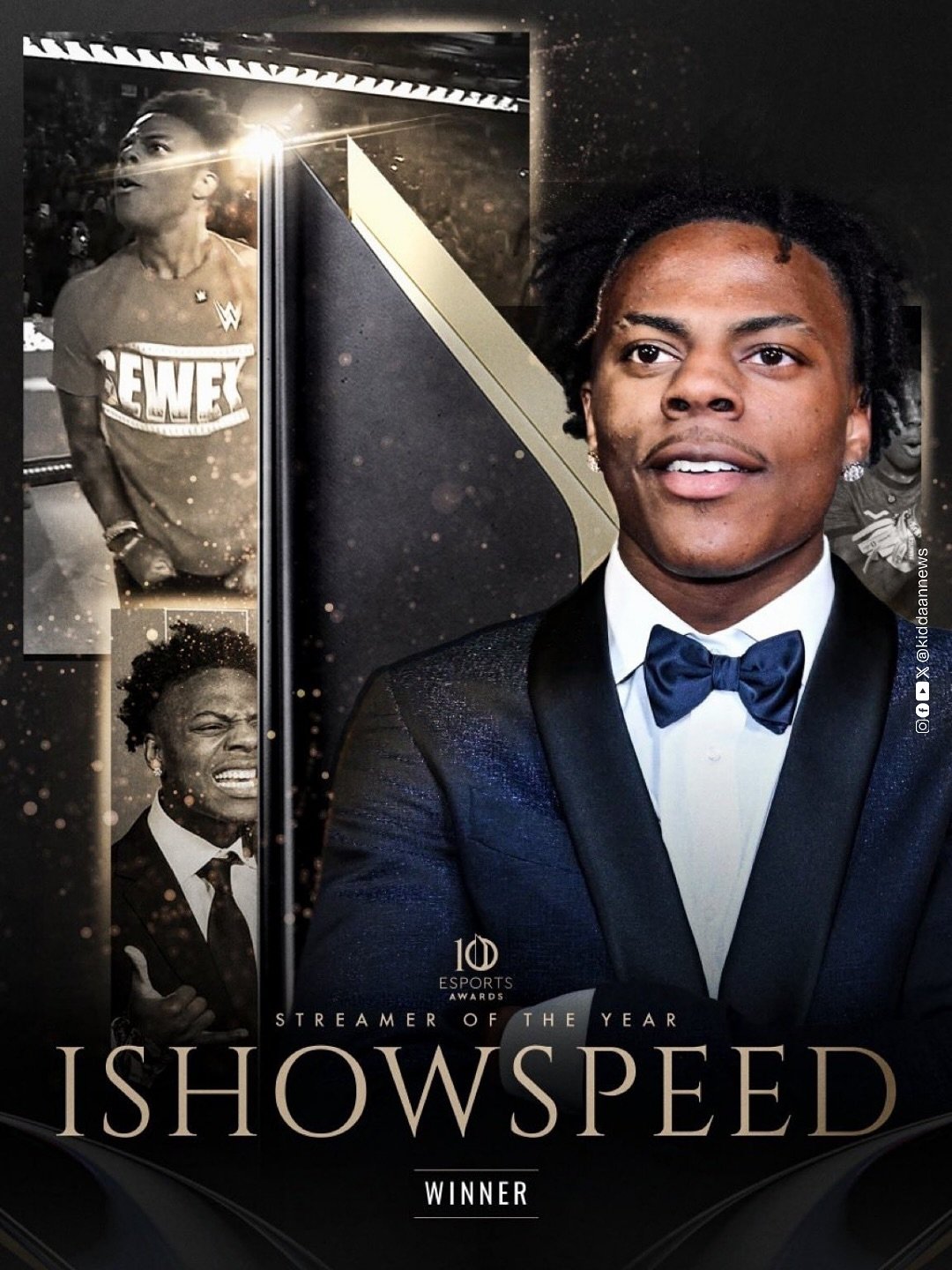 IShowSpeed 再次登頂！榮獲 Esports Awards 2025「年度最佳實況主」獎項