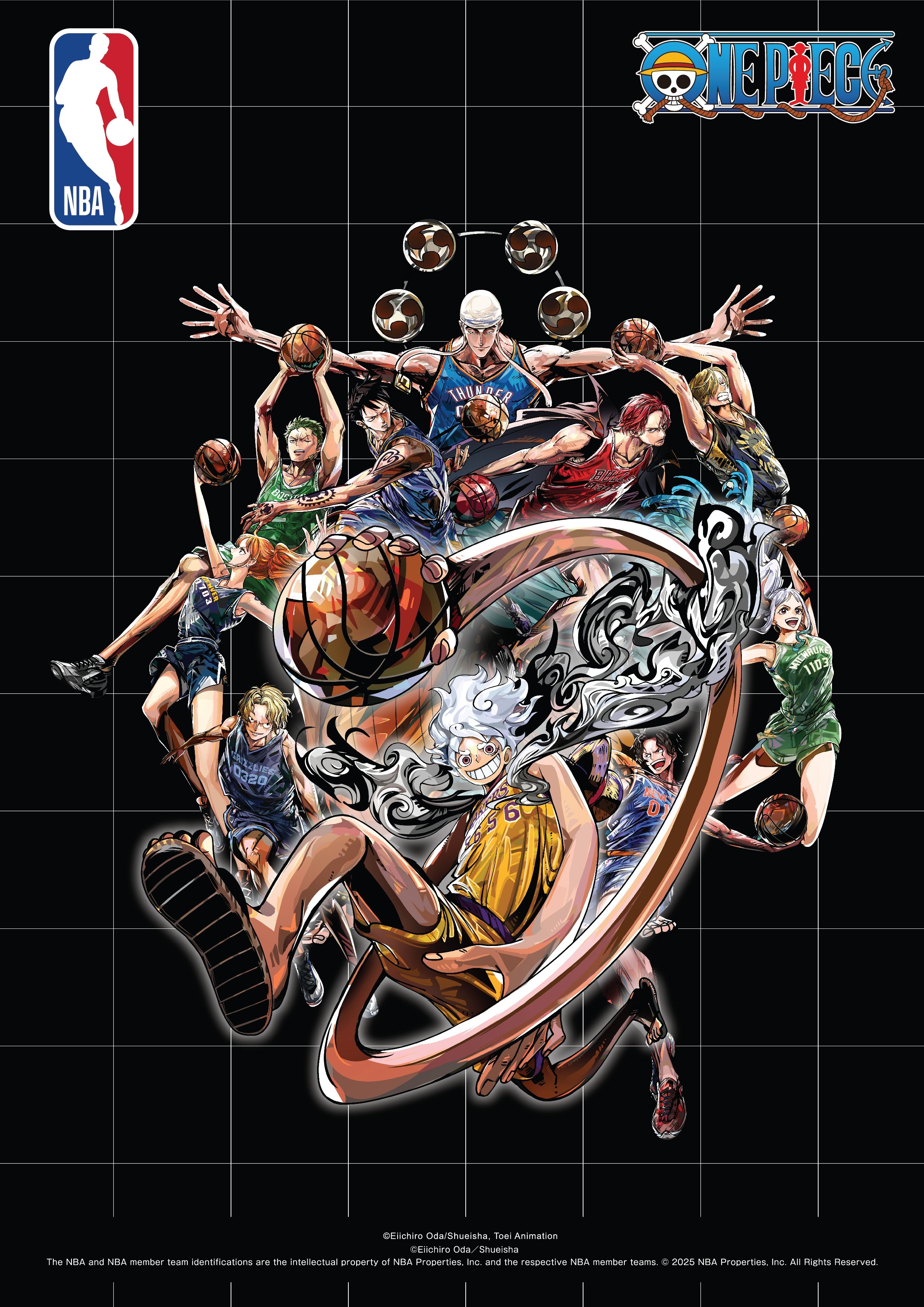 萬代攜手《航海王》、NBA 打造夢幻跨界聯名！魯夫換上球衣灌籃模型太欠收！