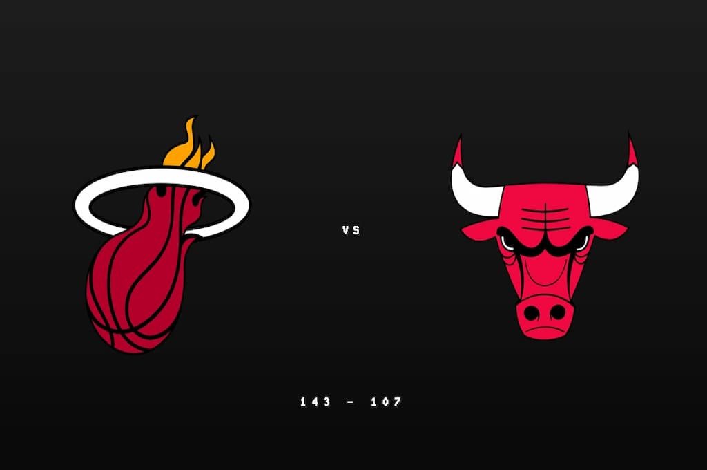 [2025/11/22 熱火 @ 公牛] 熱火客場狂轟143分 36分慘電公牛奪勝