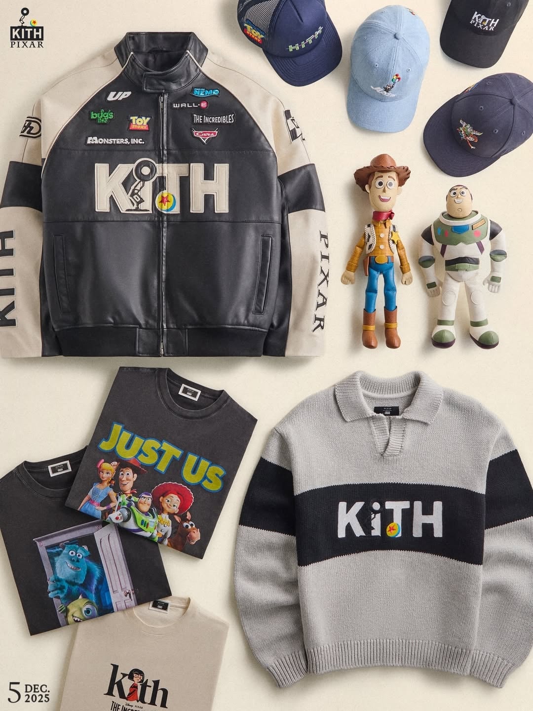 KITH x 皮克斯 2025 聯名曝光！《玩具總動員》、《怪獸電力公司》全體出動