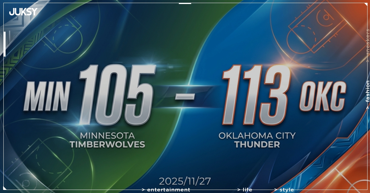 [2025/11/27 灰狼 @ 雷霆] Gilgeous-Alexander狂砍40分 雷霆主場力克灰狼