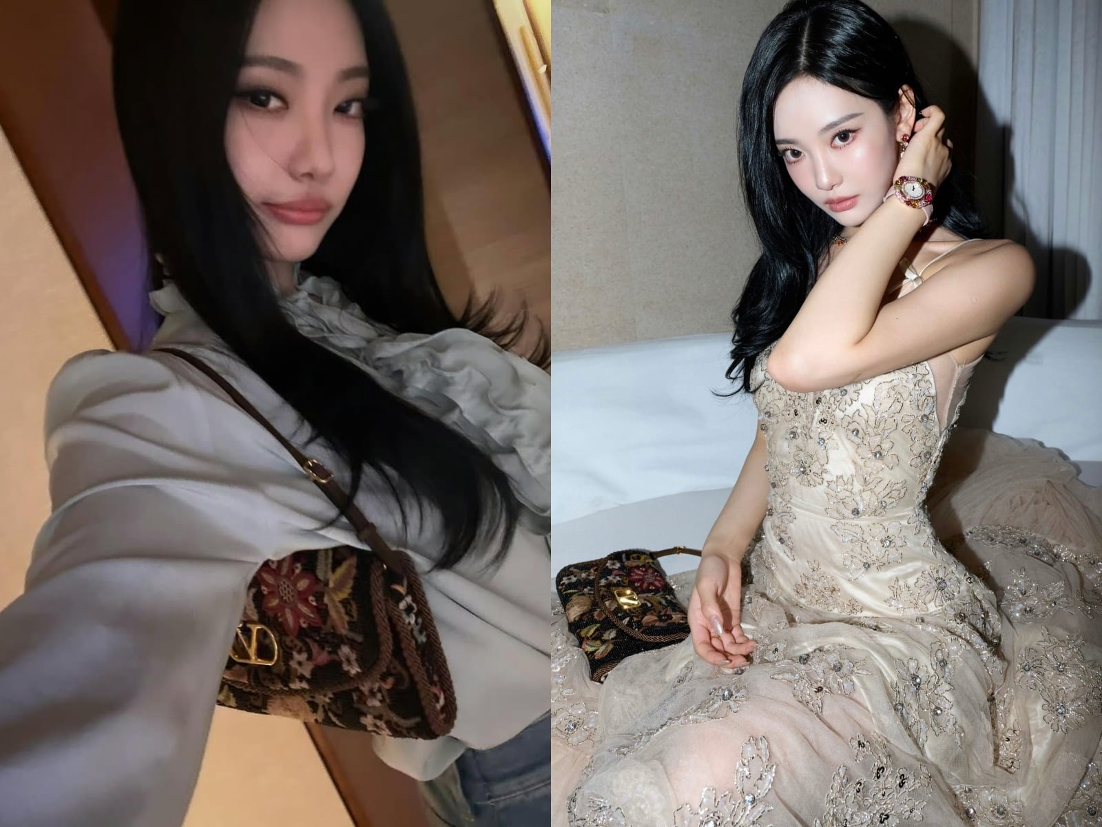 aespa 寧寧身高 164 性感演繹 Valentino 新包引熱議！網驚：「跳槽了嗎？」