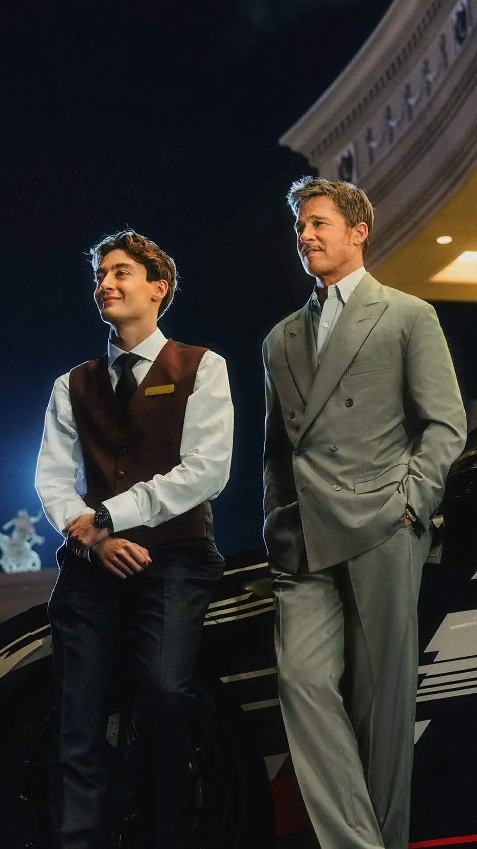 布萊德彼特 Brad Pitt 擔任賓士 Mercedes-AMG 電動超跑代言人！攜手 George Russell 拍廣告！