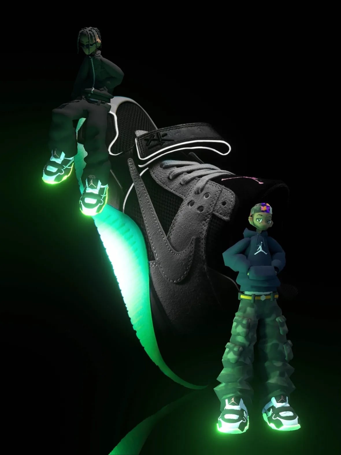 Chase B x Travis Scott x Jordan Jumpman Jack 倒勾球鞋發售情報公開！夜光鞋底置入帥度拉滿！