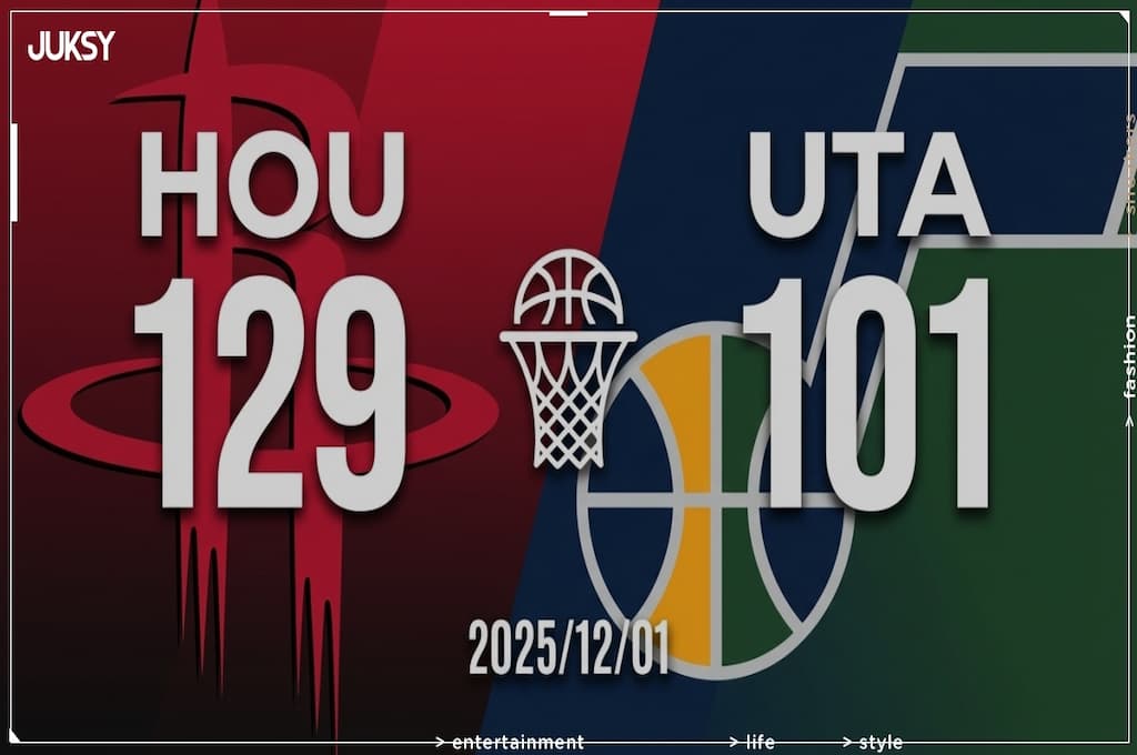 [2025/12/01 火箭 @ 爵士] Sengun轟27分率隊大勝 火箭客場完勝爵士28分