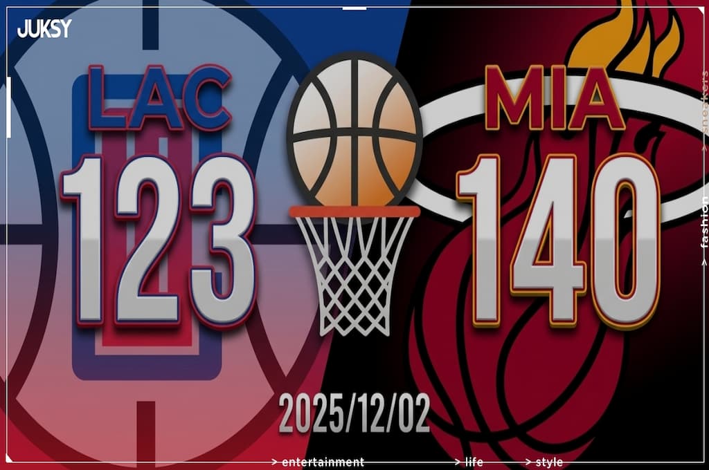 [2025/12/02 快艇 @ 熱火] Powell轟30分三分彈如雨 熱火主場痛宰快艇17分