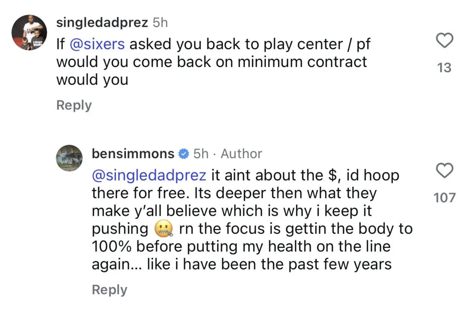 NBA/Ben Simmons 驚爆想回 76 人!喊話老東家:免費也能打!