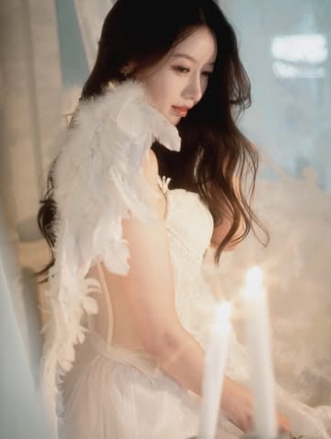 李雅英身穿蕾絲薄紗拍白色天使照！美照曝光吸讚破萬，粉絲：「世上真的有天使！」