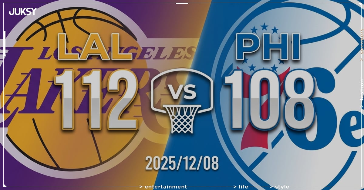 [2025/12/08 湖人 @ 七六人] Dončić大三元轟31分 湖人客場4分險勝七六人