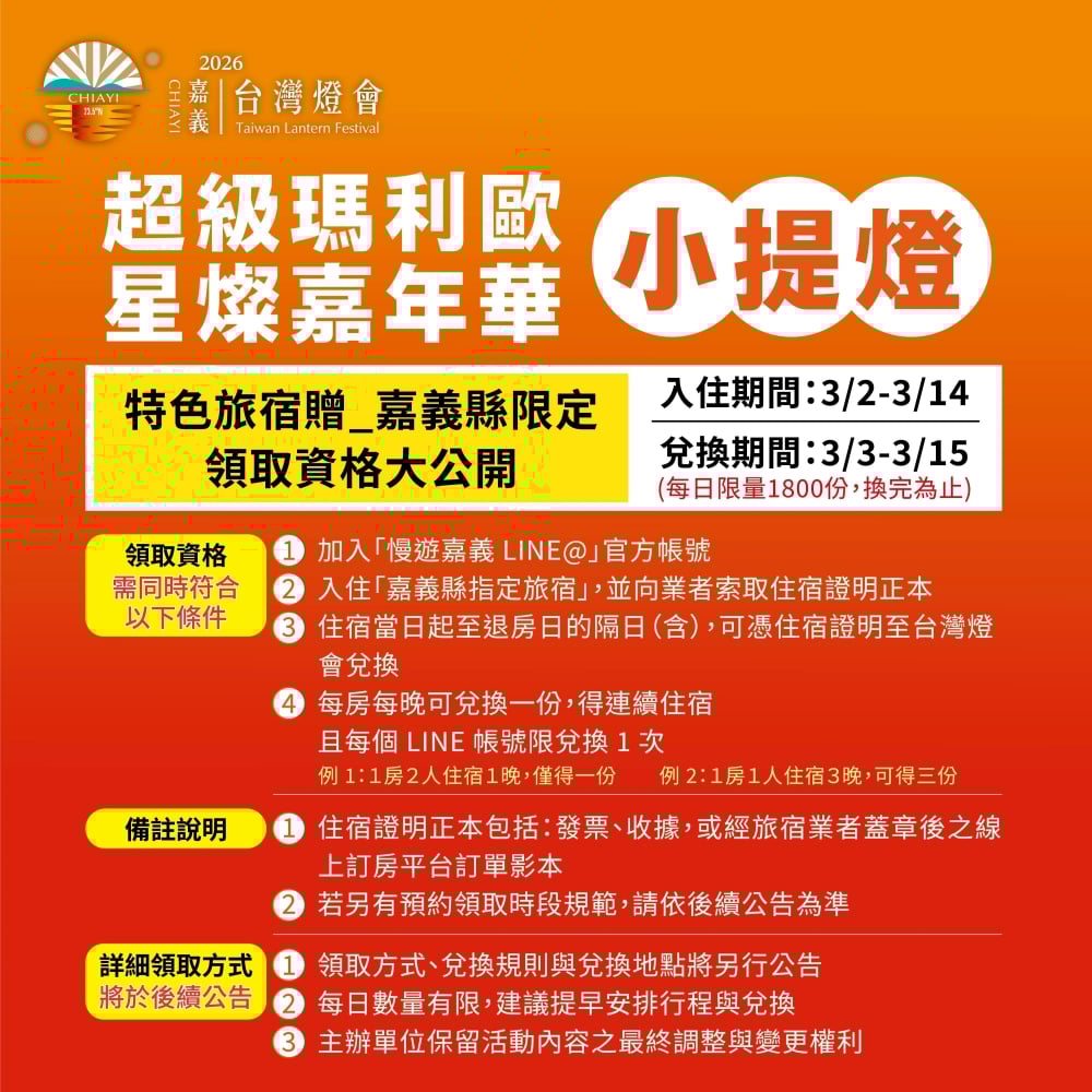 2026 台灣燈會在嘉義資訊總整理|時間、亮點、提燈領取方式⋯一次看!