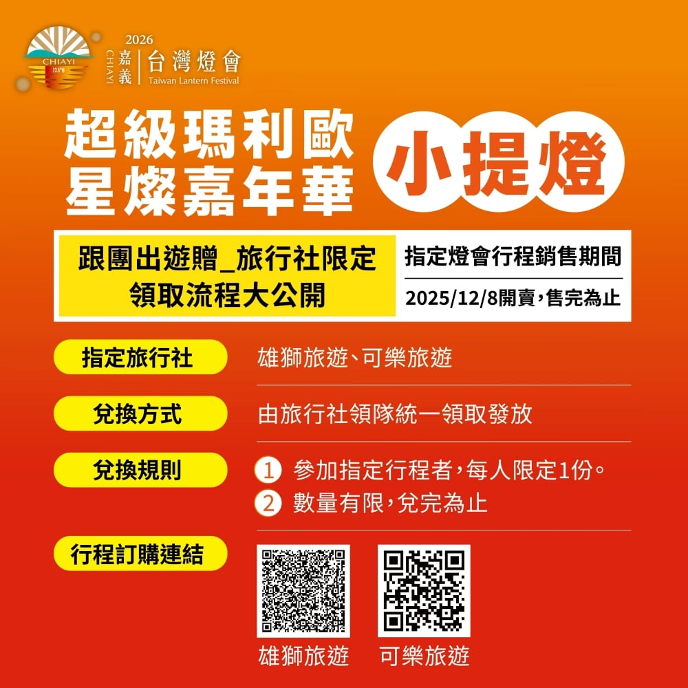 2026 台灣燈會在嘉義資訊總整理|時間、亮點、提燈領取方式⋯一次看!