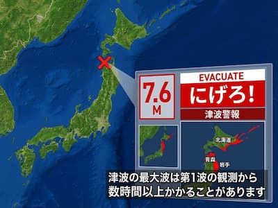 日本青森7.6強震海嘯來襲！首相進駐官邸 八戶市全面停課