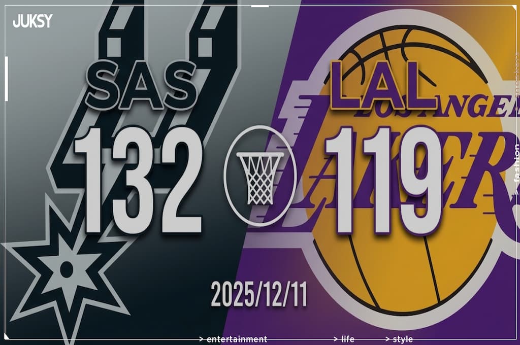 [2025/12/11 馬刺 @ 湖人] Castle繳出雙十 馬刺客場13分差擊敗湖人