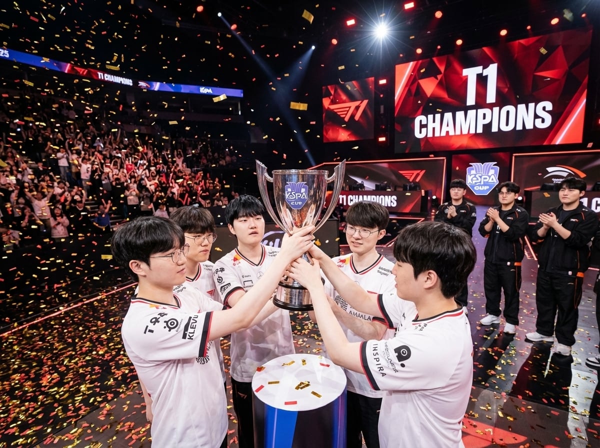 T1 擊敗 HLE 奪 KeSPA 盃冠軍！Peyz 首冠到手 Gumayusi 復仇戰落空