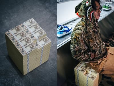 BAPE × ©SAINT Mxxxxxx 第五度聯名登場！經典鯊魚外套與鈔票造型凳成最大焦點