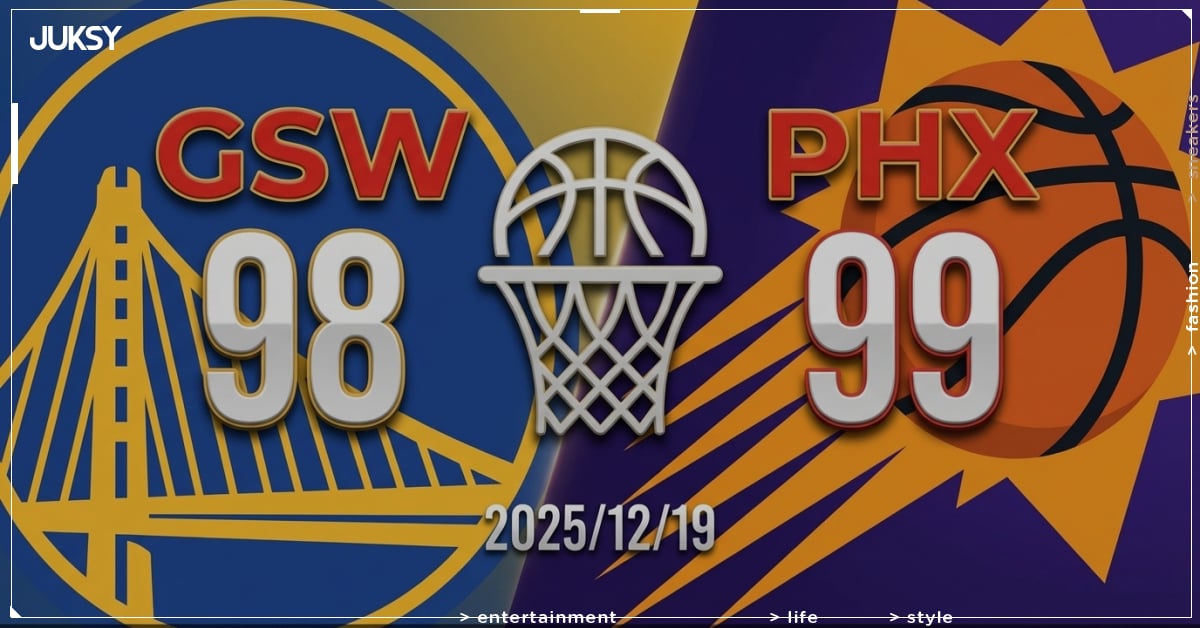 [2025/12/19 勇士 @ 太陽] Booker轟25分Brooks貢獻24分 太陽主場1分險勝勇士