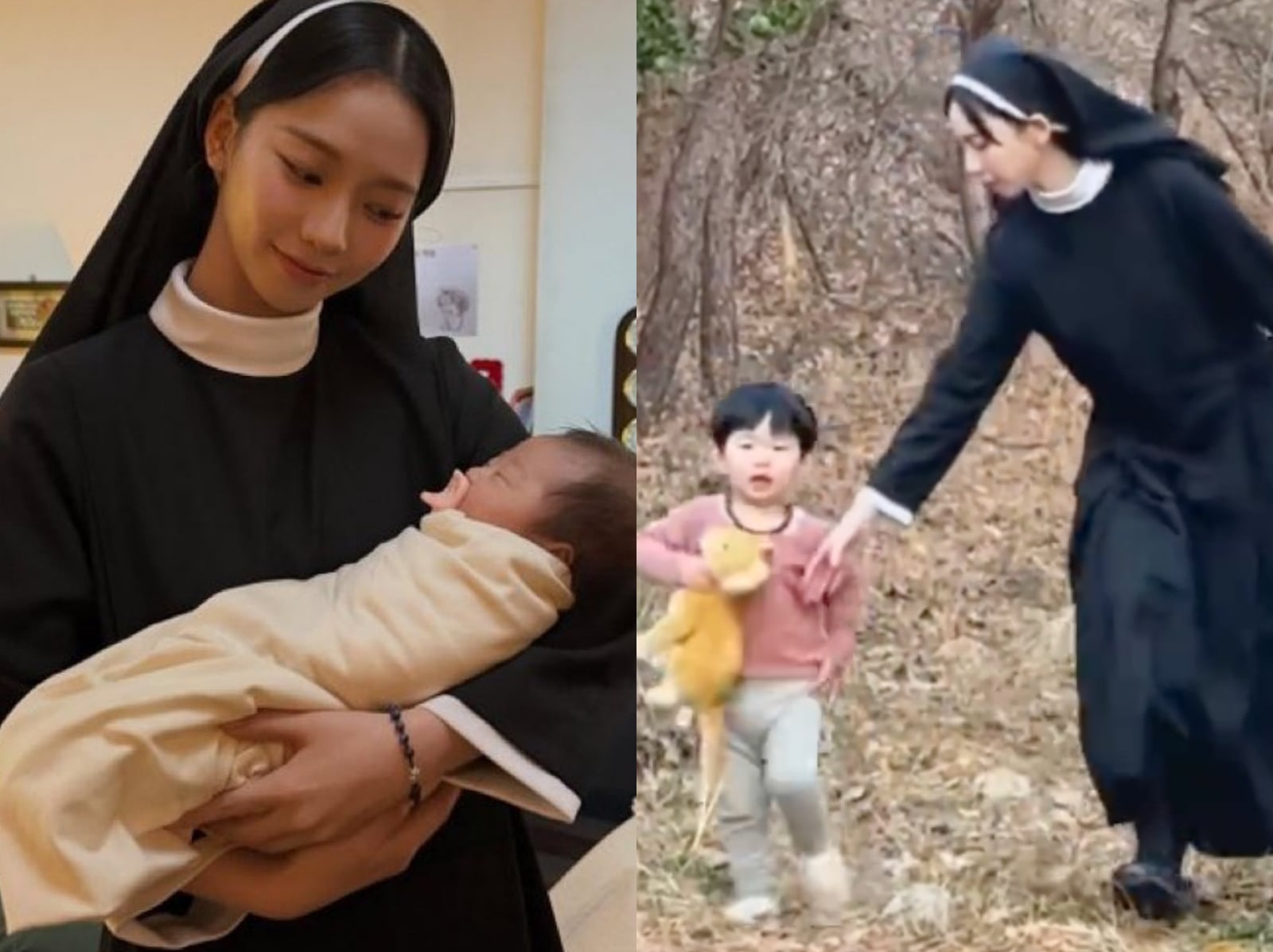 aespa Karina 化身修女照顧小孩！牽手遭拒引網笑：「弟弟長大一定會後悔！」