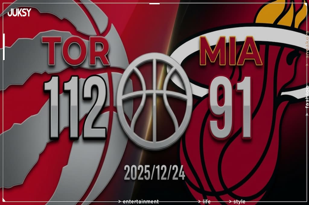 [2025/12/24 暴龍 @ 熱火] Barnes轟27分率隊客場大勝 暴龍21分差擊潰熱火