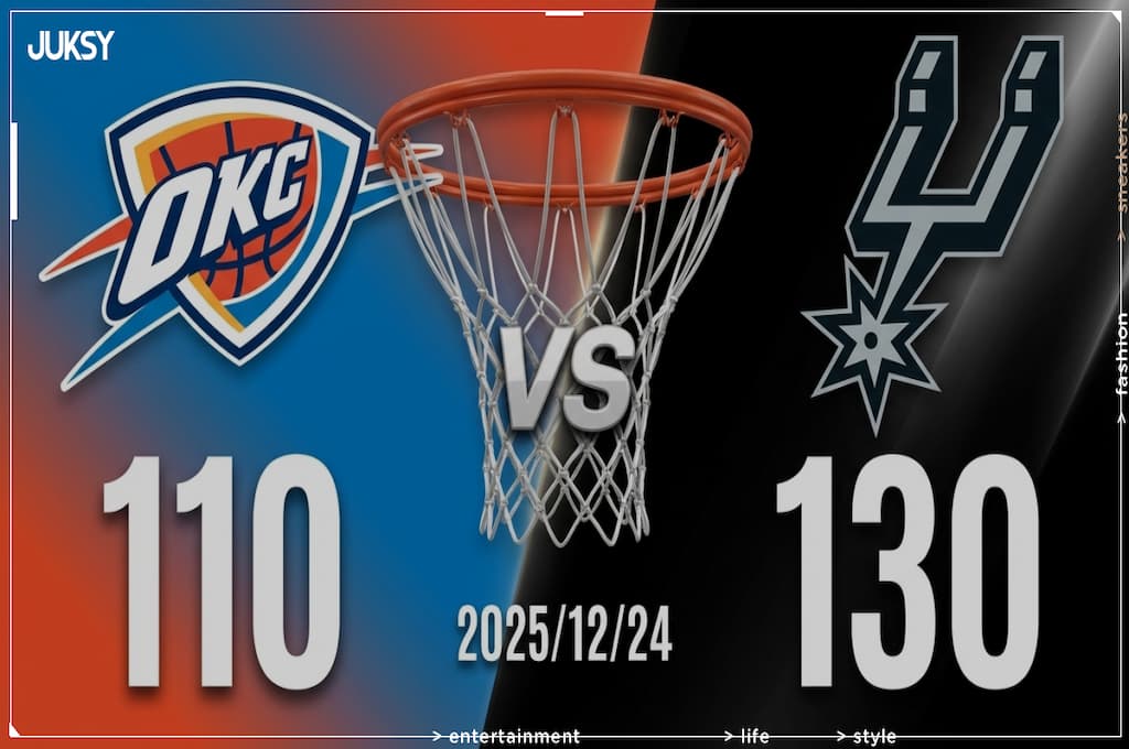 [2025/12/24 雷霆 @ 馬刺] Keldon Johnson轟25分領軍 馬刺主場大勝雷霆20分