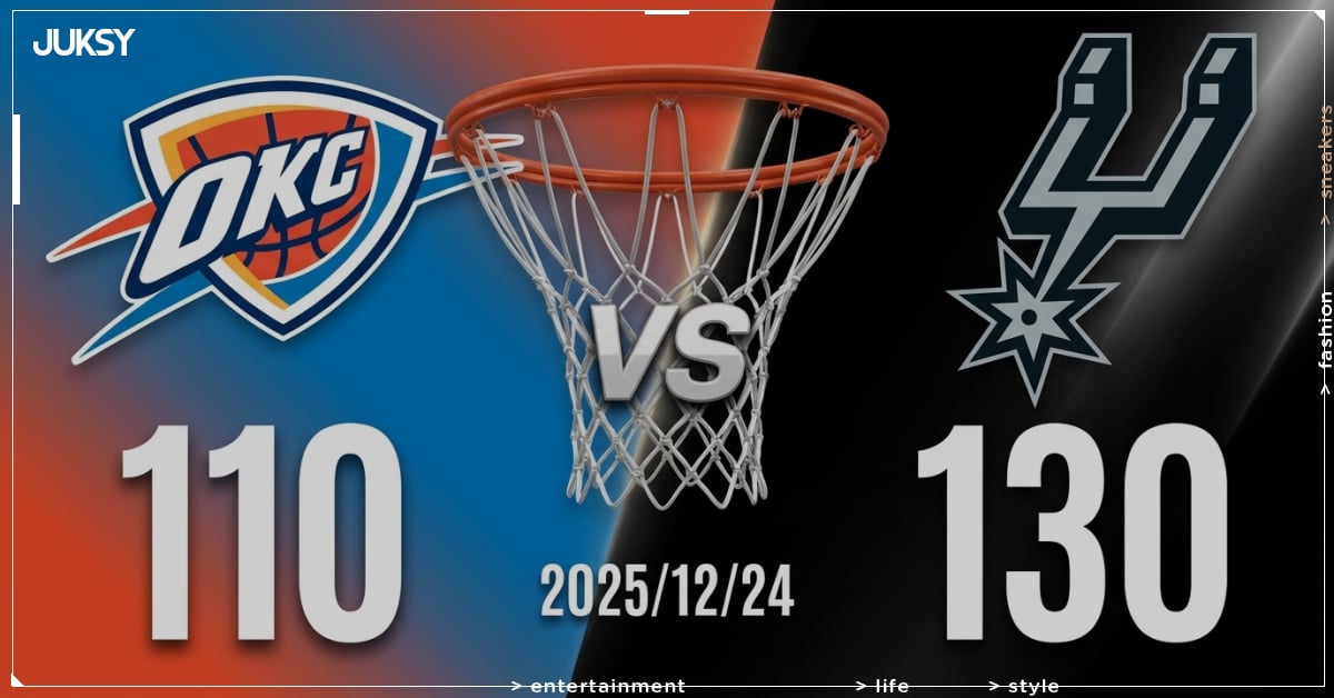 [2025/12/24 雷霆 @ 馬刺] Keldon Johnson轟25分領軍 馬刺主場大勝雷霆20分