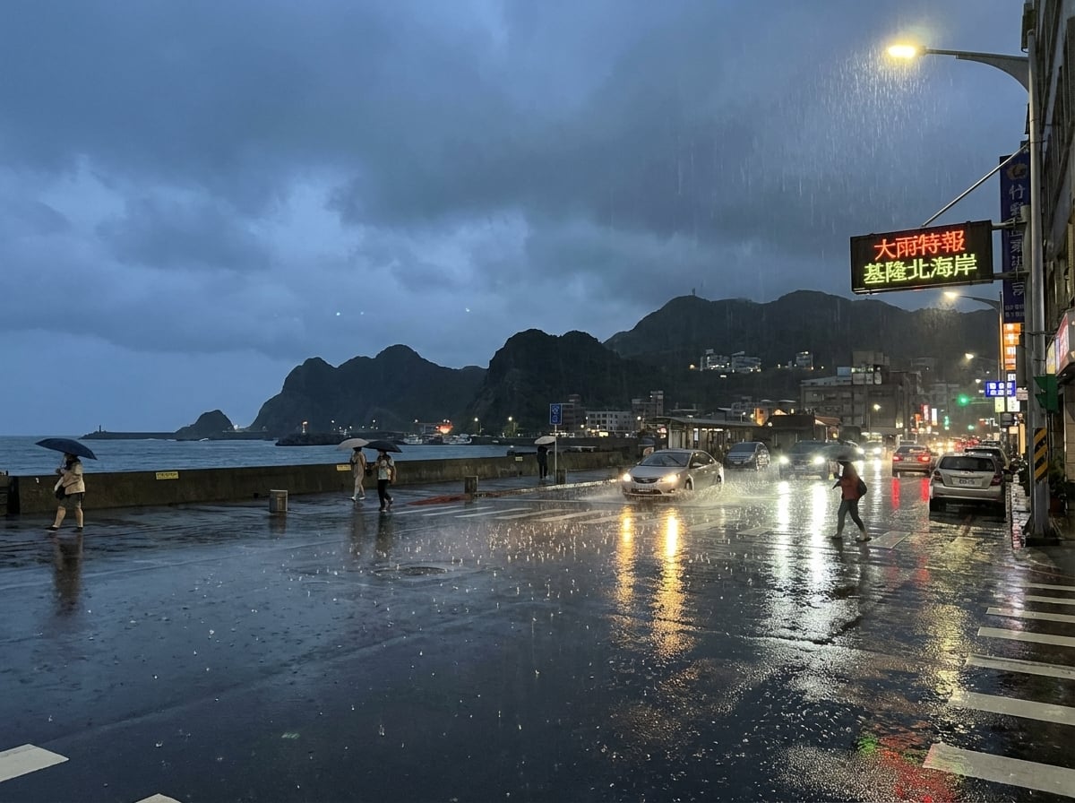 大雨特報！基隆北海岸今晚起局部大雨來襲