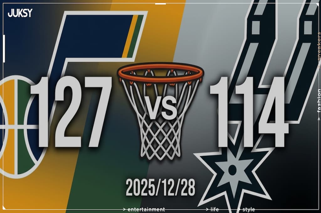 [2025/12/28 爵士 @ 馬刺] 雙星合砍57分火力全開 爵士客場13分差力克馬刺