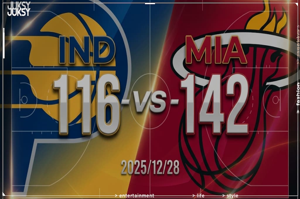 [2025/12/28 溜馬 @ 熱火] Wiggins、Jaquez雙雙轟28分 熱火主場26分大勝溜馬