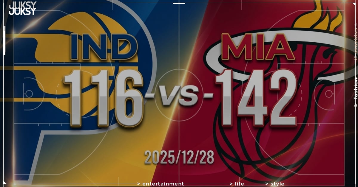 [2025/12/28 溜馬 @ 熱火] Wiggins、Jaquez雙雙轟28分 熱火主場26分大勝溜馬