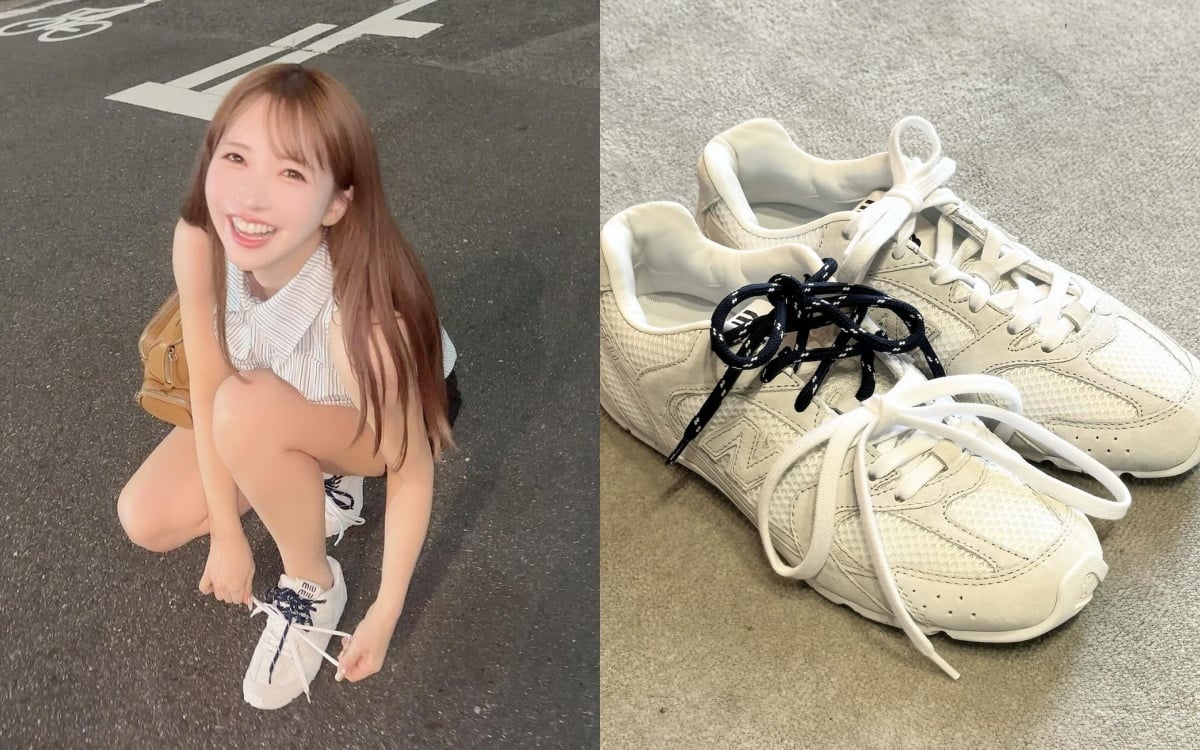 三上悠亞「潮流球鞋」完整盤點！閃電倒勾 2.0、Miu Miu x NB⋯原來女神這麼懂穿！