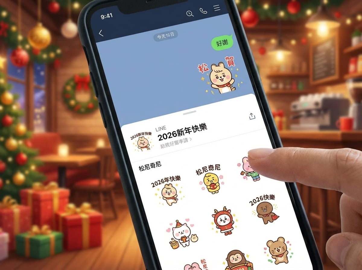 LINE 歡送多款免費貼圖迎 2026！網：「早安圖終於有新變化！」